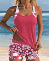 Donatella | Tank Top Tankini Set with Floral Shorts