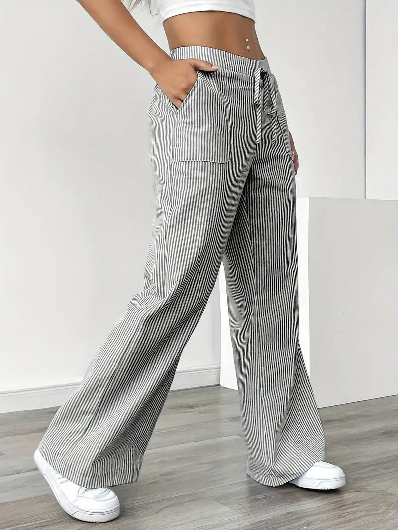 Bexley | Striped Wide-Leg Trousers