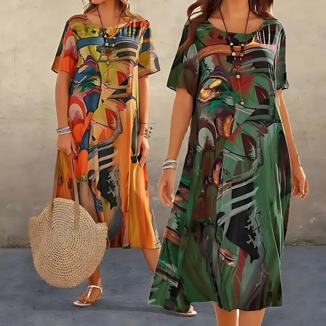 Florena | Elegant Floral Midi Dress