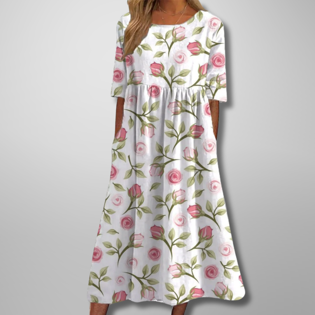 Renelia | Relaxed Floral Midi Dress