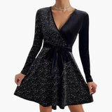 Vivara | V-Neck Cross-Front Cocktail Dress