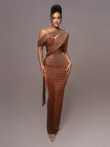 Agatha | One Shoulder Maxi Evening Dress