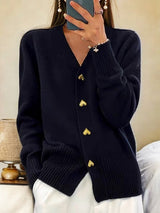 Roseline women's longline V-neck soft-knit cardigan