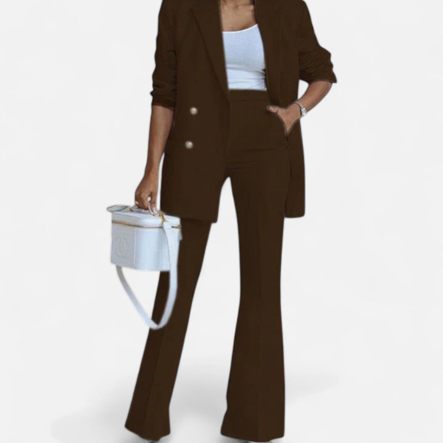Coraline | Double Breasted Blazer & Flared Trouser Suit