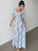 Grace | Sweetheart Tiered Floral Maxi Dress