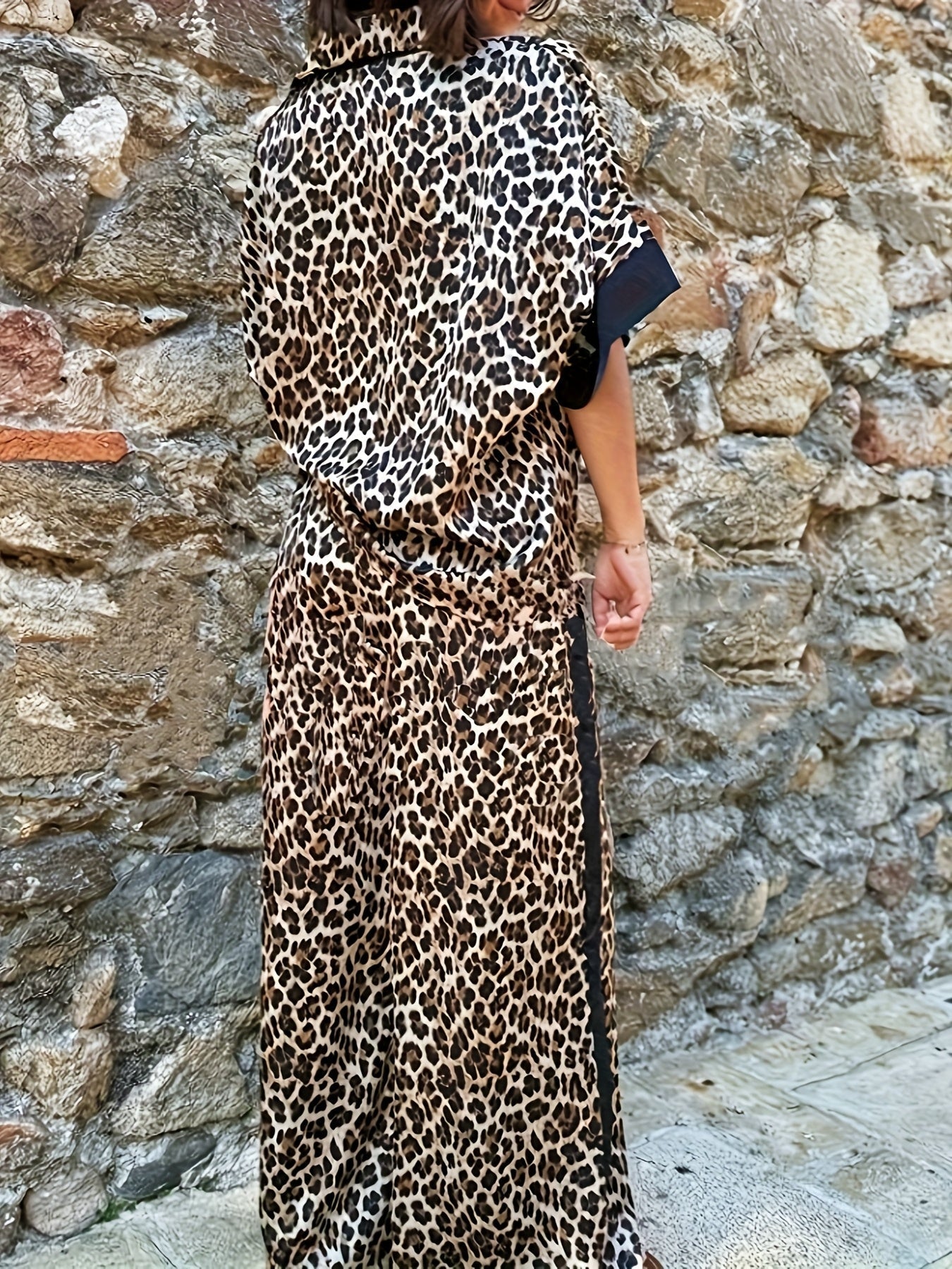 Cynthia | Leopard Print Flowing Co-Ord Set