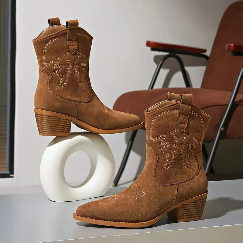 Pointed-toe western boots for women view 7