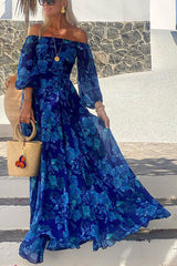Mirabelle women's off-shoulder floral maxi dress