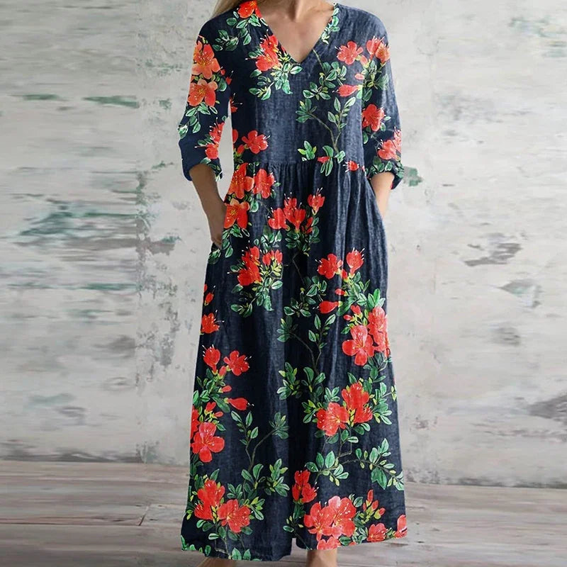 Kristen | Patchwork Floral Summer Maxi Dress