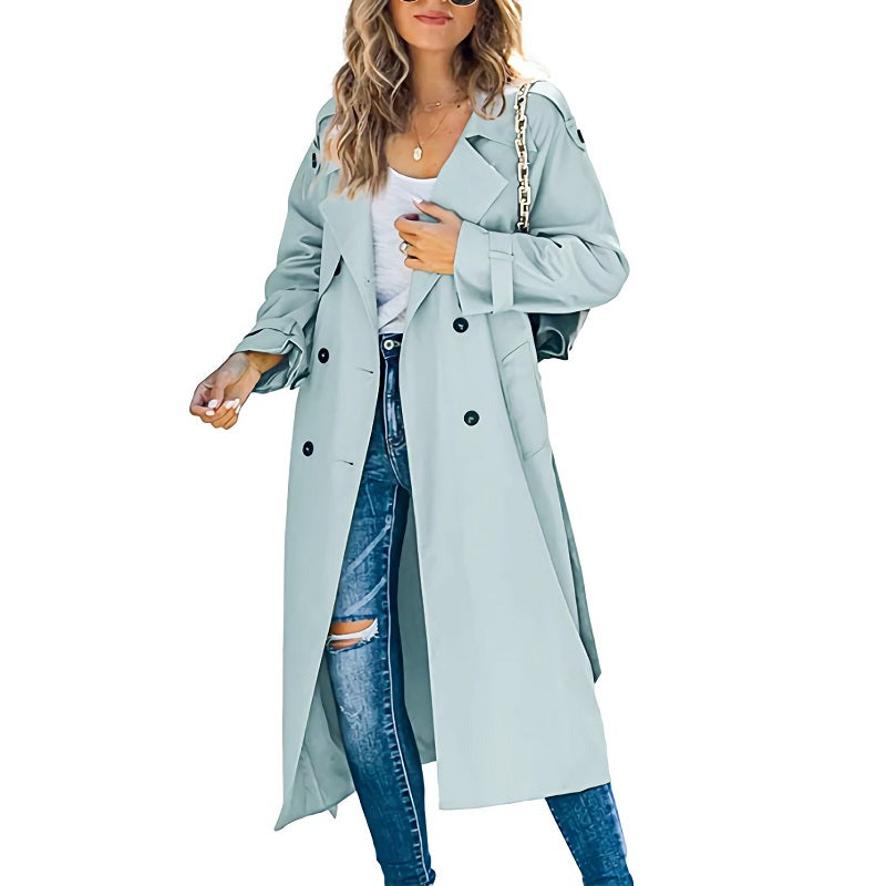 Ombeline women's long trench coat