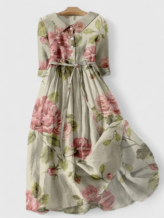 Vintage floral garden maxi dress