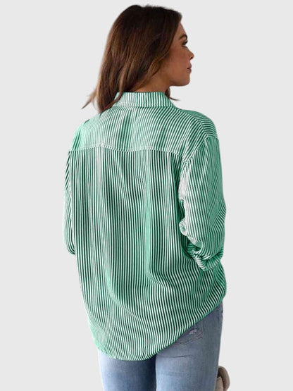 Sylvaine | Striped Collared Shirt