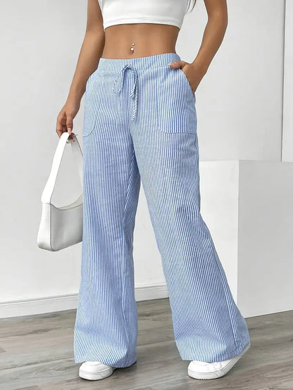 Bexley | Striped Wide-Leg Trousers
