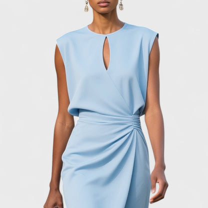 Calliope | Twist Waist Bodycon Midi Cocktail Dress