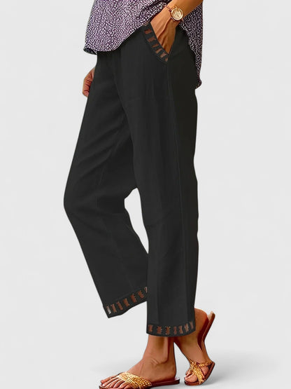 Cropped tailored trousers in grey colourway