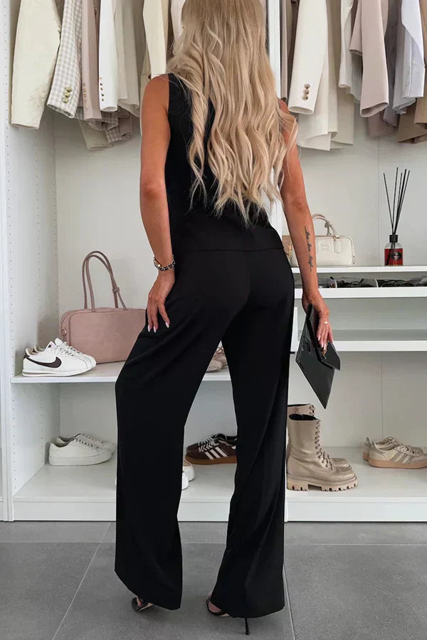 Button-up co-ord set, back view