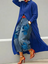 Ingeborg shirt dress and floral print jeans set