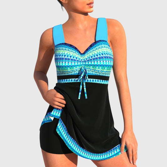 Cosima | Striped Slimming One-Piece Swimsuit with Side Tie