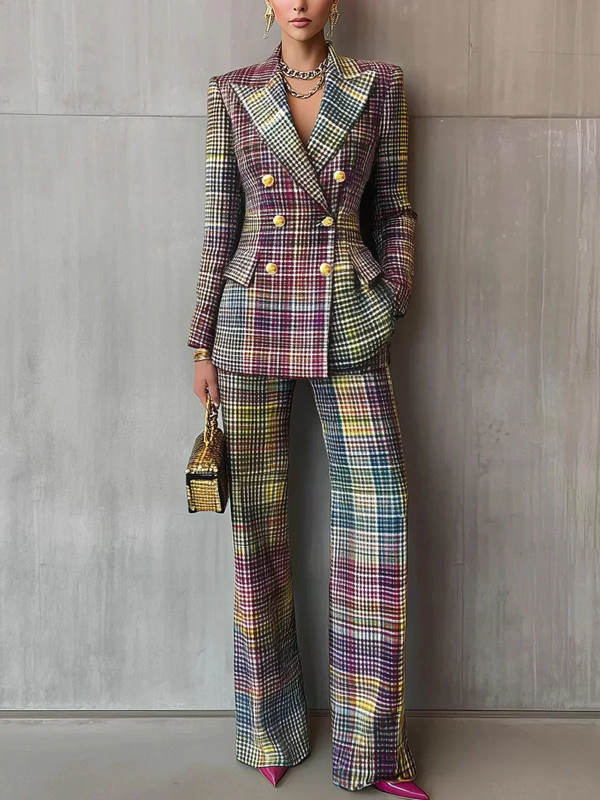 Elsy women's double-breasted tailored suit