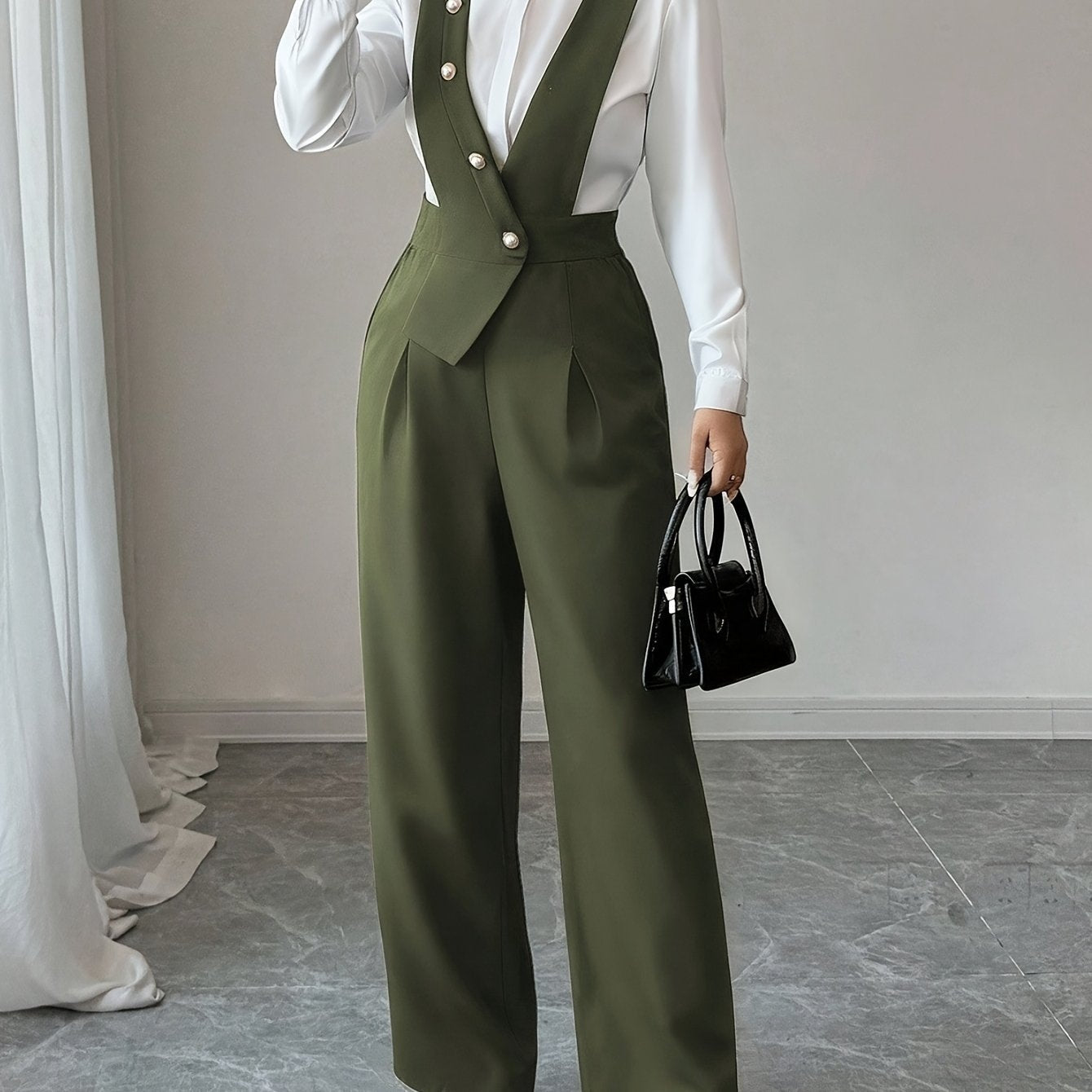 Sleeveless wide-leg jumpsuit, alternate angle