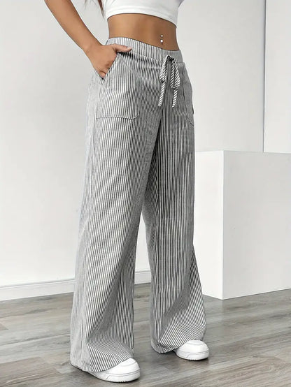 Bexley | Striped Wide-Leg Trousers