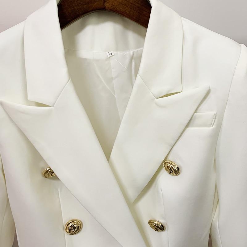 Double-breasted blazer, full-length view