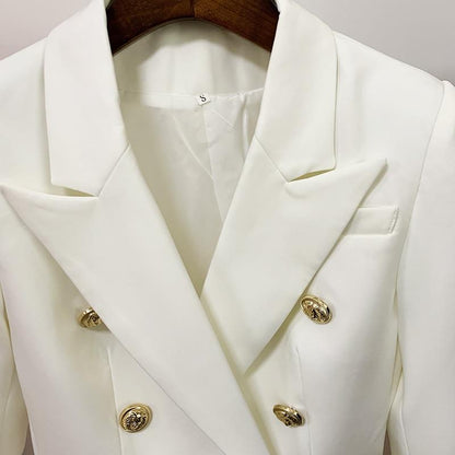 Double-breasted blazer, full-length view