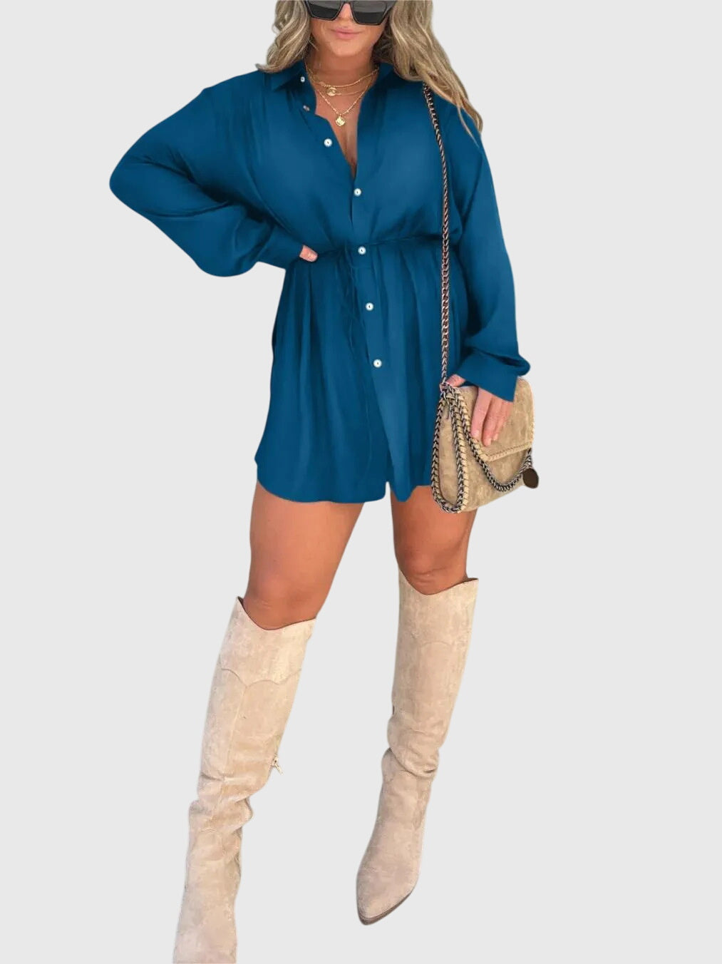Sidonie | Elegant Romper Dress with Built-In Shorts