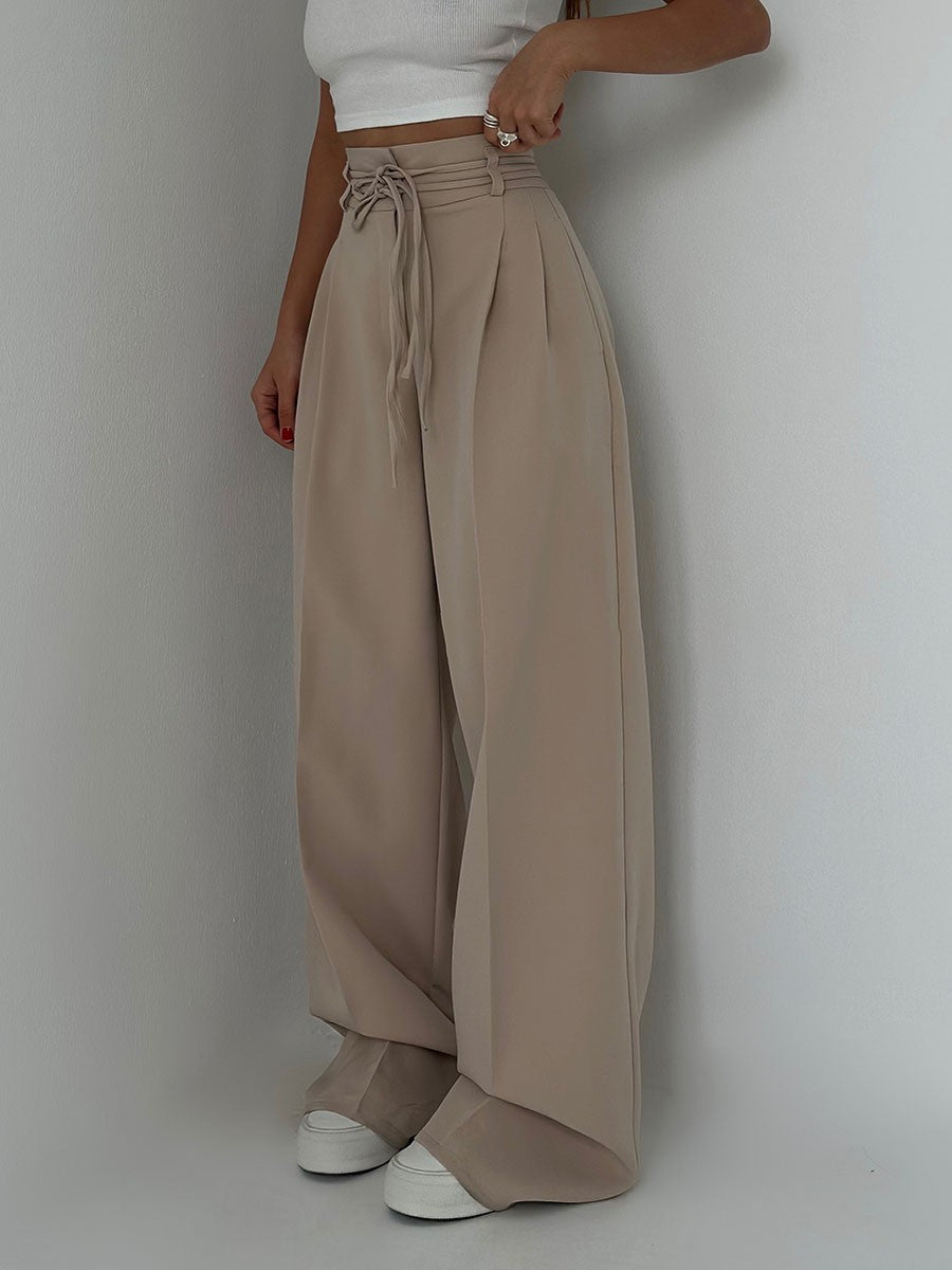 Nerys high-waist belted wide-leg trousers, view 7