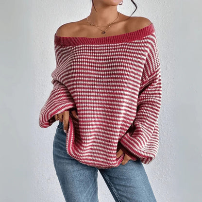 Elvindra off-shoulder knit sweater for women