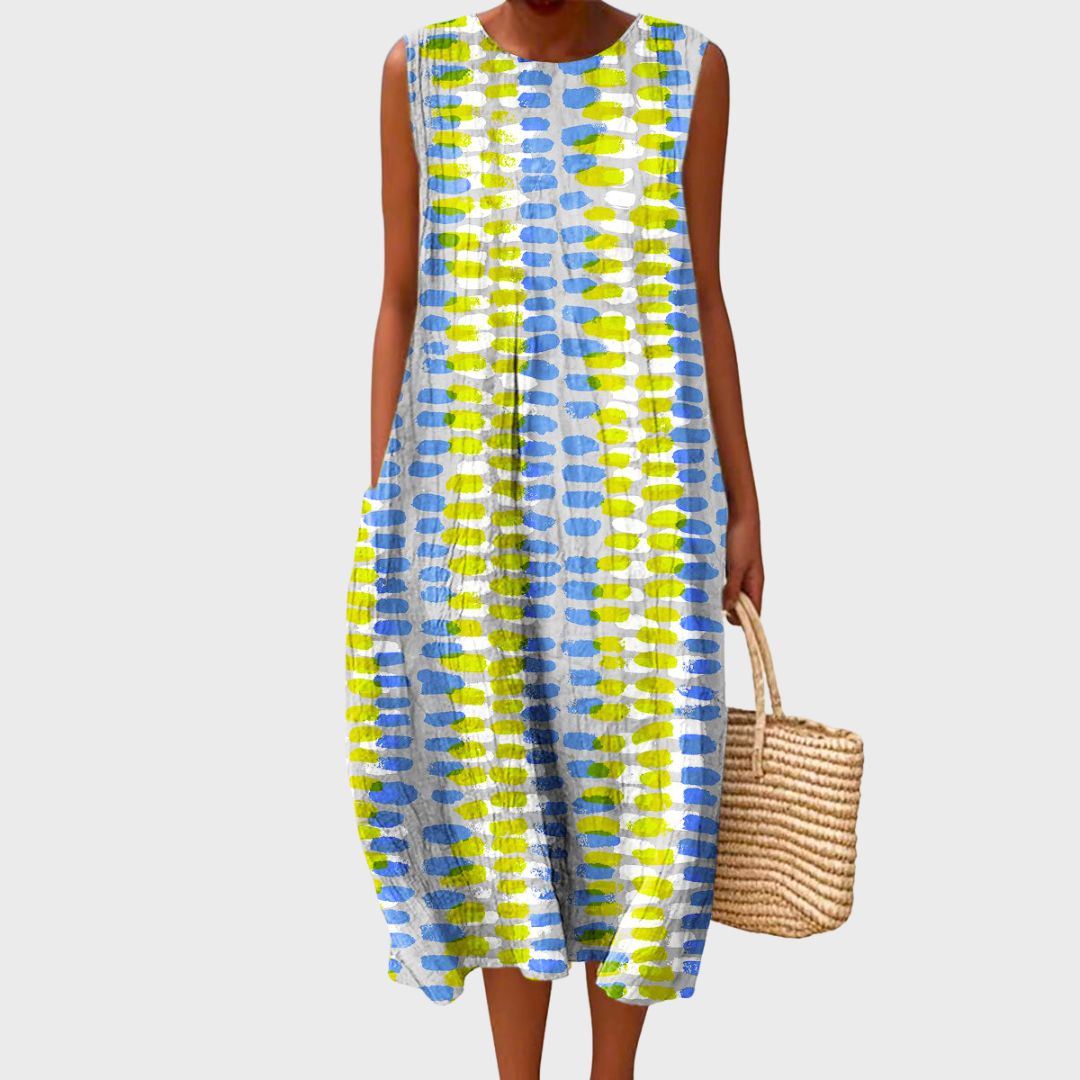 Selene | Casual Midi Summer Dress with Pockets