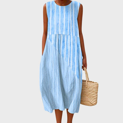 Selene | Casual Midi Summer Dress with Pockets