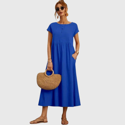 Avenelle | Casual Midi Summer Dress with Pockets