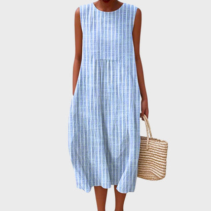 Selene | Casual Midi Summer Dress with Pockets