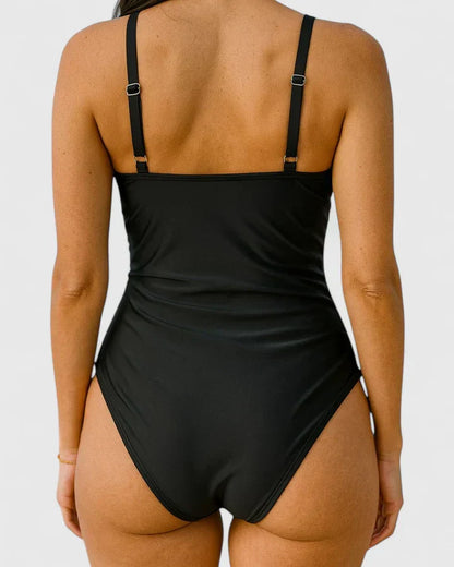 Sorynelle | Striped High Waist One-Piece Swimsuit