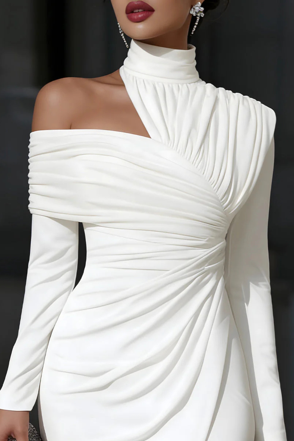 Freya | One Shoulder Midi Wedding Guest Dress
