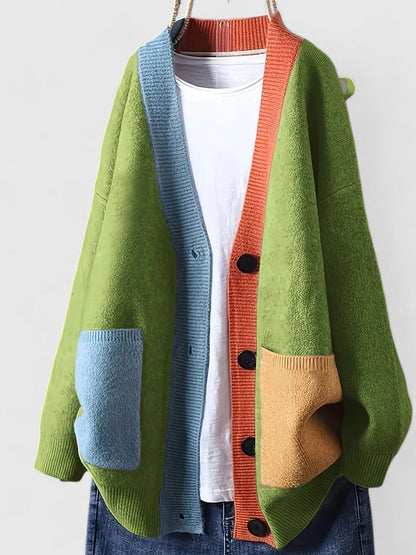 Jaylenne oversized cardigan with patch pockets