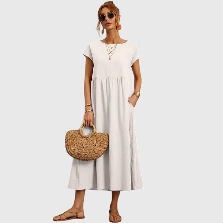 Avenelle | Casual Midi Summer Dress with Pockets