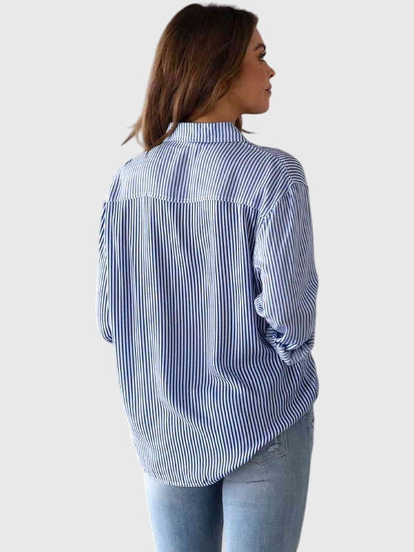Sylvaine | Striped Collared Shirt