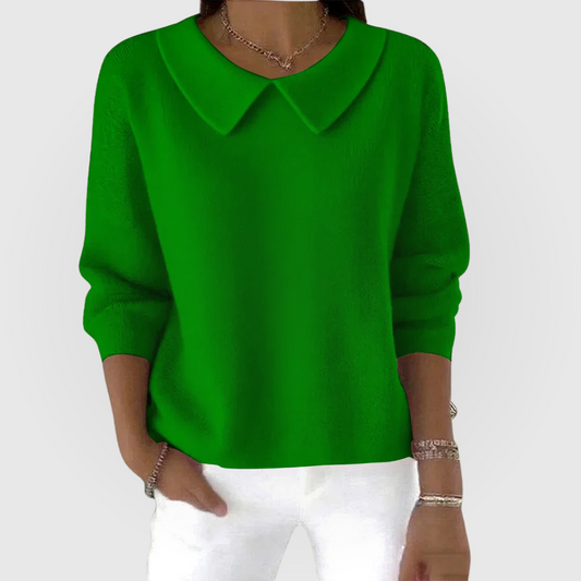 Genevra relaxed classic knit sweater for women