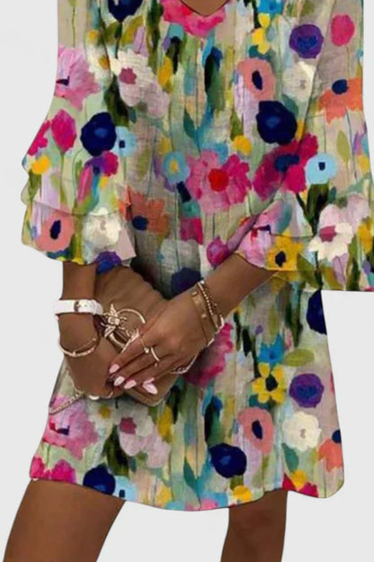 Zariah floral mini dress side view