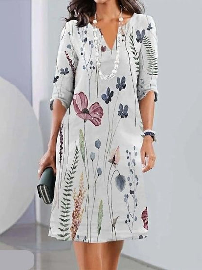 Aurelya | Floral Print Tunic Mini Dress