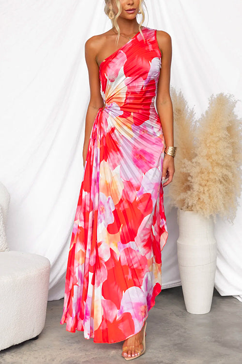 Maeve | Pleated Floral Maxi Wedding Guest Dress