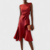 Virella | Asymmetric Midi Dress Elegant Sleeveless