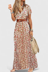 Liora | Floral V-Neck Summer Maxi Dress