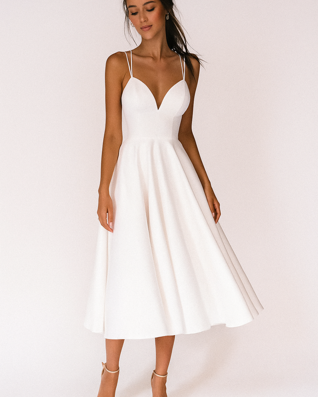 Alessya | Strappy Midi Wedding Guest Dress