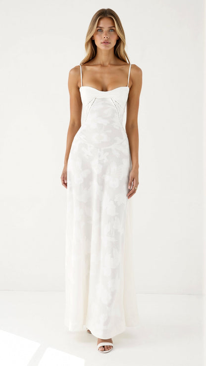 Delphine | Strapless Slip Maxi Wedding Guest Dress