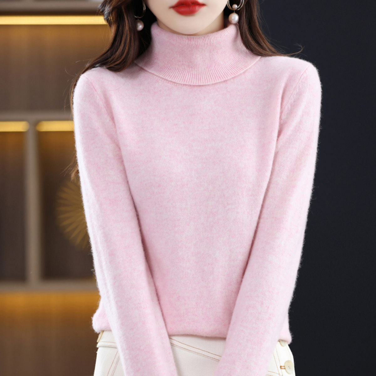 Viveca women's slim turtleneck sweater