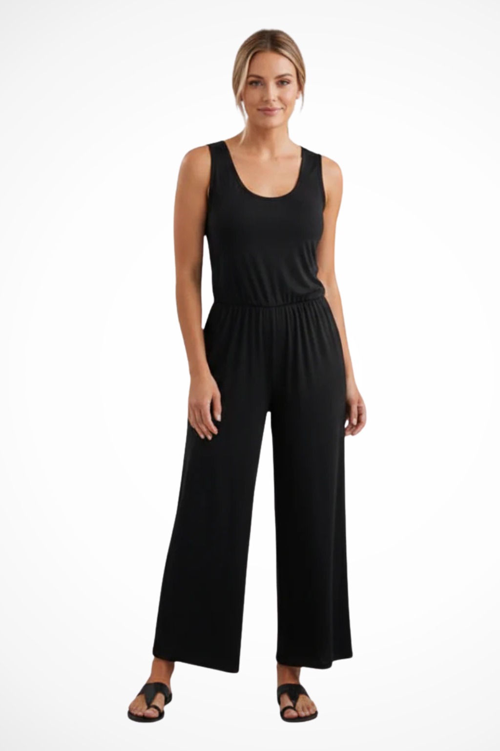 Blythe | Sleeveless Wide Leg Jumpsuit with Pockets