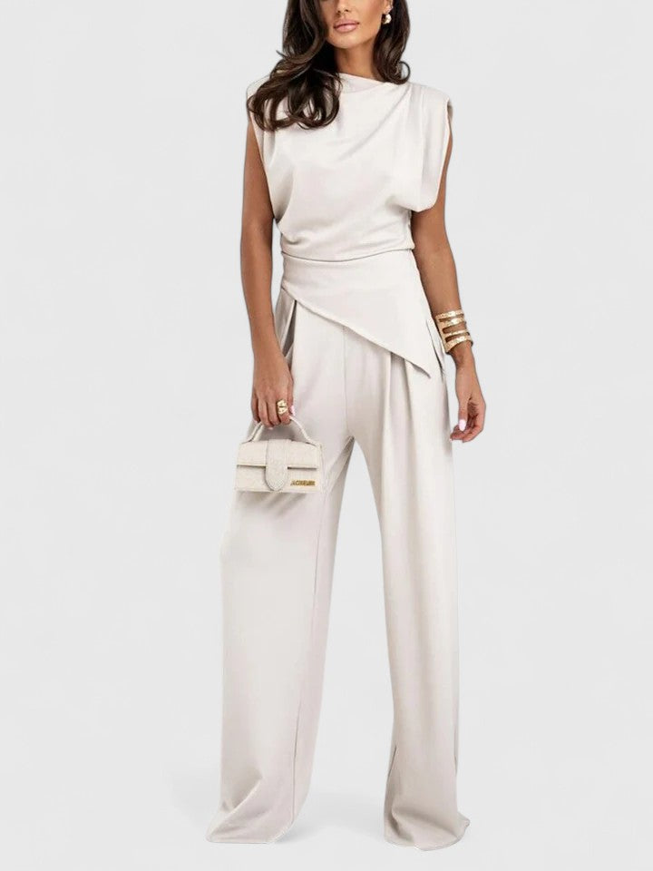 Sandrine | Sleeveless Top & Loose Pants Two-Piece Set